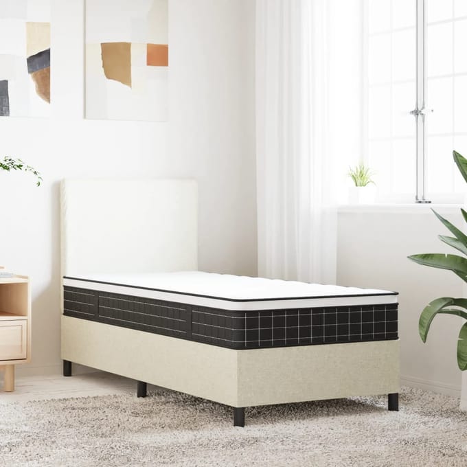 vidaXL - Bonell - veermatras - Medium - 80 - x - 200 - cm - Wit