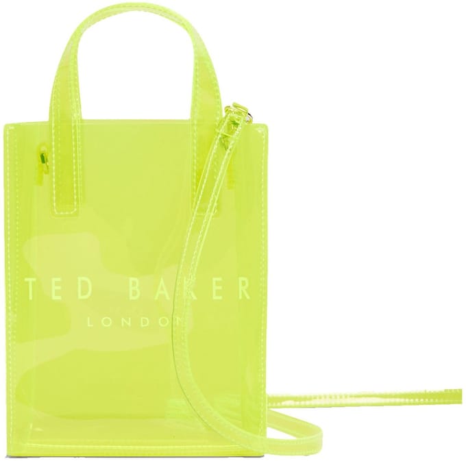 Ted Baker handtas schoudertas Sheacon Transparent Nano Icon Bag Brt - Yellow neongeel