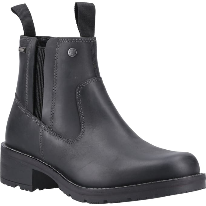 Hunter Skye Dealer Boot Leren Zwarte Damesschoenen