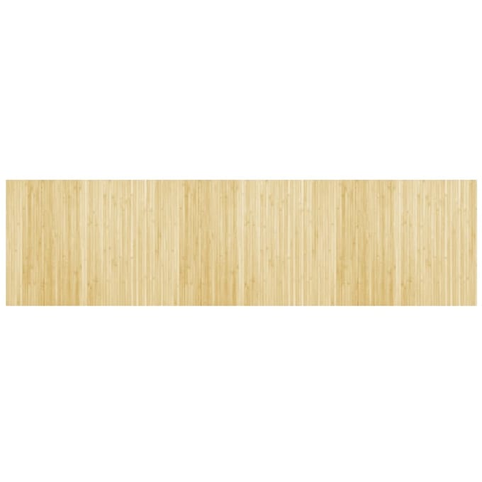 vidaXL - Vloerkleed - rechthoekig - 80x300 - cm - bamboe - lichtnaturel