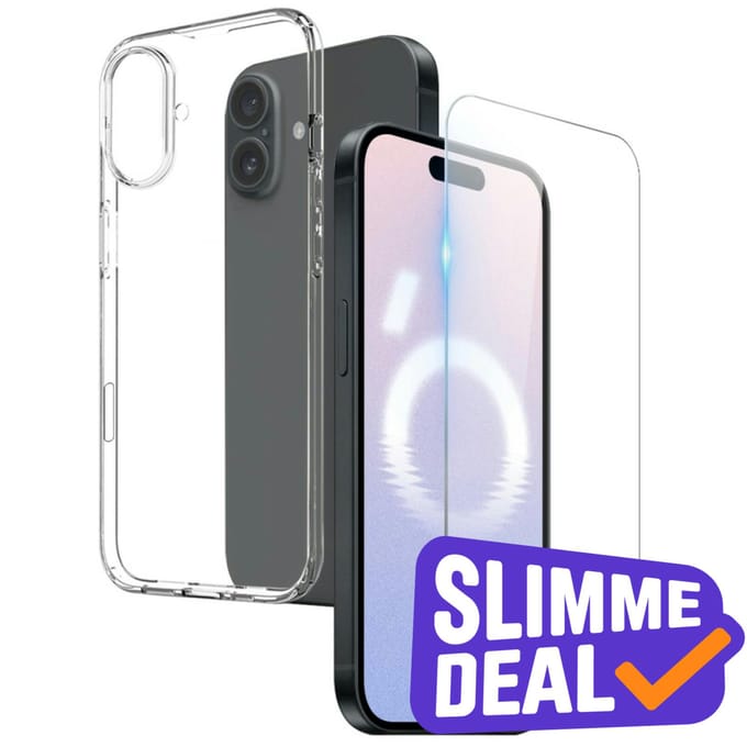 Northjo Apple iPhone 16 Hoesje en Screenprotector Transparant