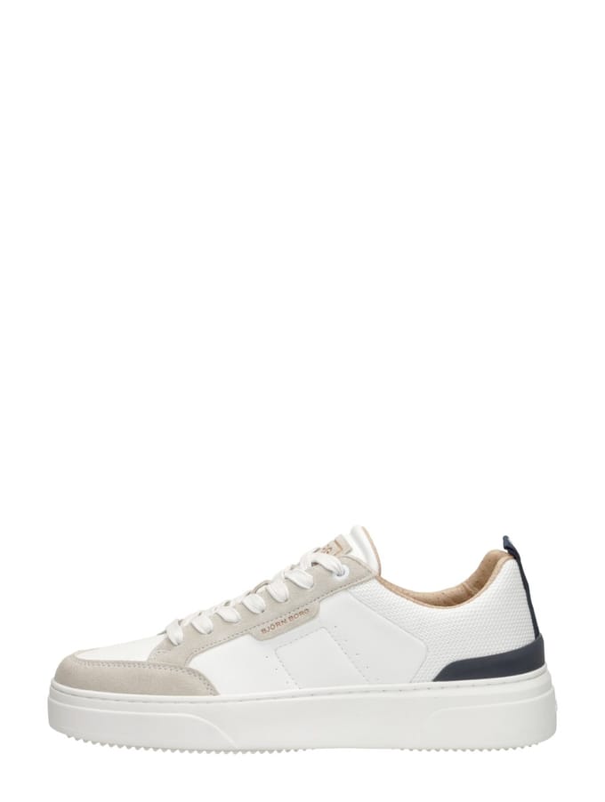 Bjorn Borg Breakpoint Sneakers Heren Schoenen mannen - Wit/Beige - Witte Sneaker - Maat 40