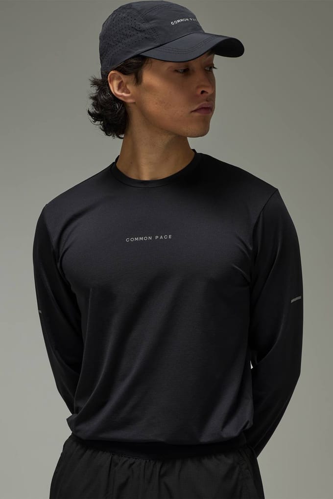Common Pace Hardloop Regular Fit Lange Mouwen T-shirt | Black | Size Small