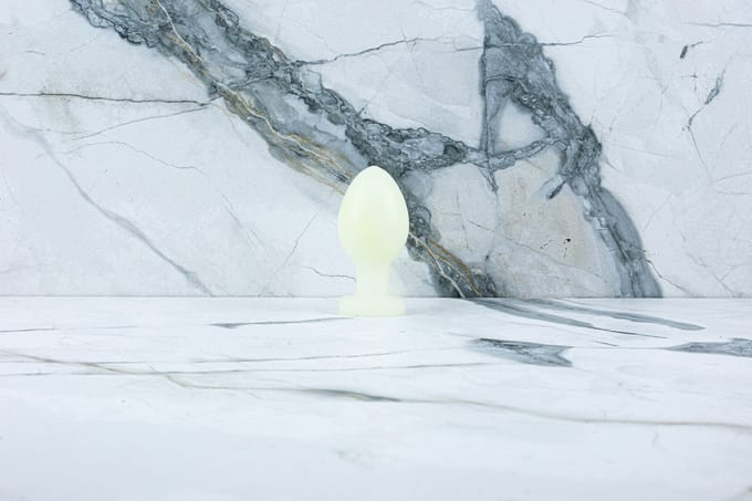 Kristallen Buttplug Ava - Witte Jade voor Balans