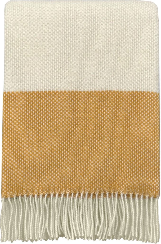 Malagoon - Festivity wool throw yellow