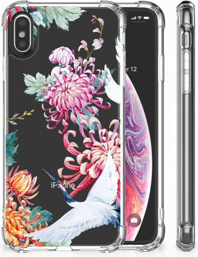 Apple iPhone X | Xs Case Anti-shock Bird Flowers
