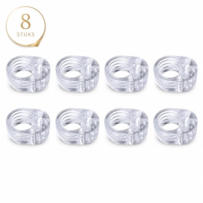 Deurstopper- 8 Stuks- Deurklink Bescherming- Deurbuffer- Deurstoppers Voor Binnen- Transparant