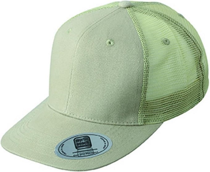 Myrtle Beach Volwassenen Unisex 6 Panel Flat Peak Cap (Kaki Groen)