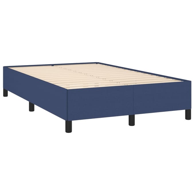 vidaXL - Bedframe - zonder - matras - 120x190 - cm - stof - blauw