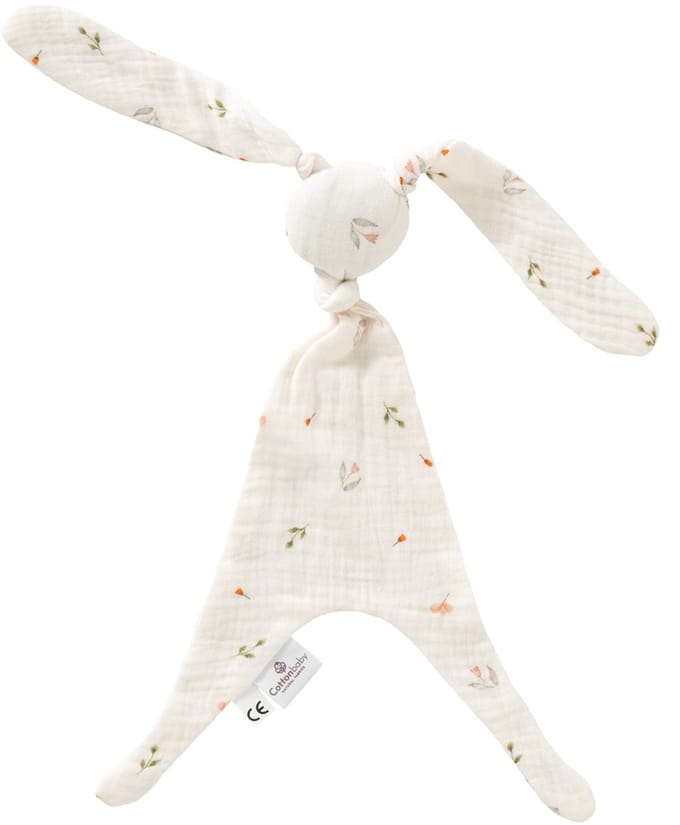 Cottonbaby knuffelkonijn - Springflowers - hydrofiel katoen