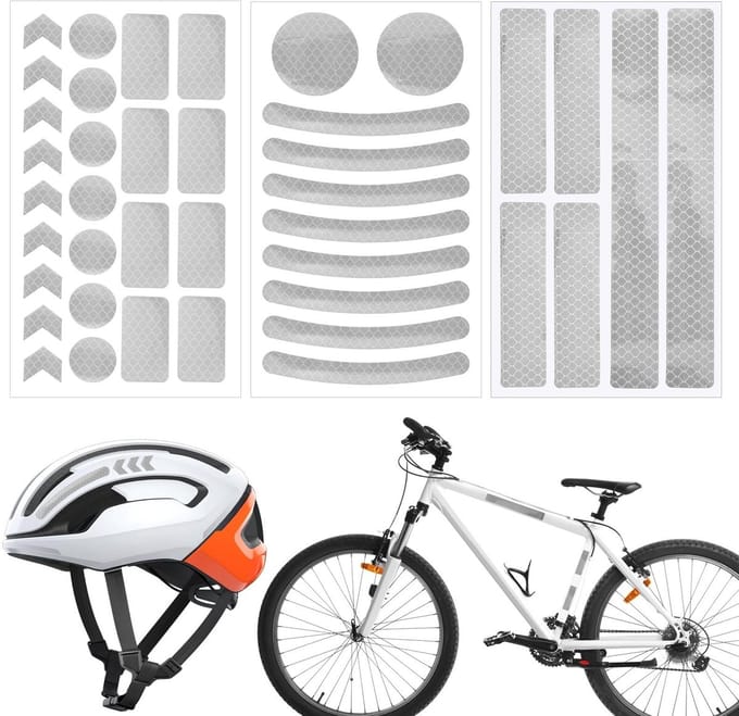 Dailygoods- Reflectorstickers 42 Stuks - Zelfklevend - Waterdicht - PVC - Flexibel - Optimale Zichtbaarheid - Reflectoren