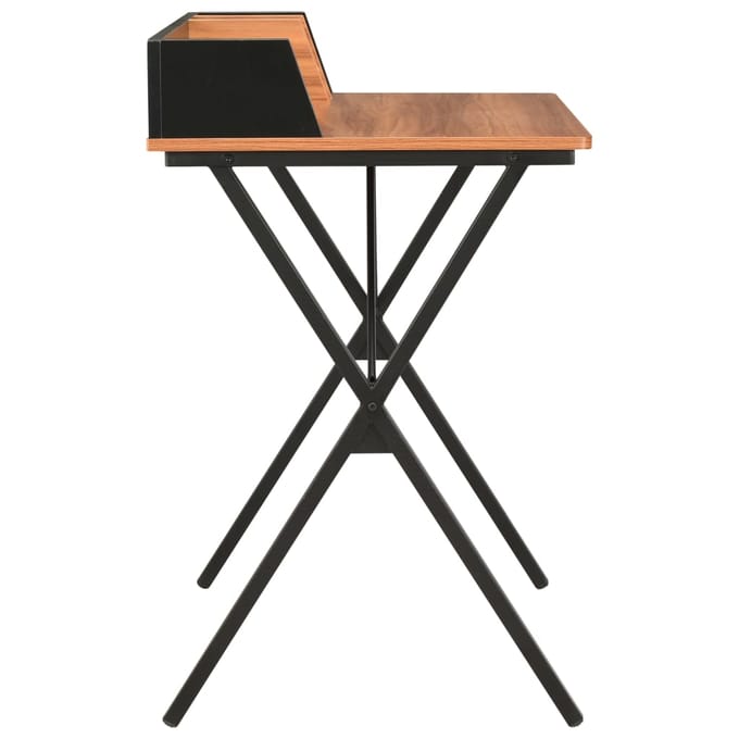 vidaXL - Bureau - 80x50x84 - cm - zwart - en - bruin
