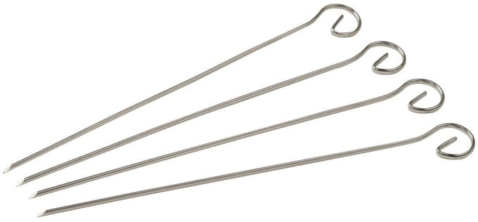 Set van 4 roestvrijstalen spiesjes 21 cm Fackelmann BBQ Editie