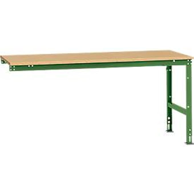 Manuflex aanbouwtafel UNIVERSAL Standaard, tafelblad multiplex, 2000 x 1000, resedagroen