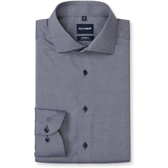 OLYMP Luxor Overhemd, Modern Fit, Royal Kent, Marineblauw