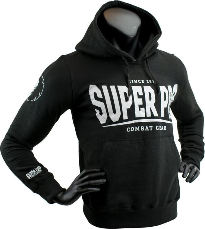 Super Pro Hoody S.P. Logo Zwart/Wit Small