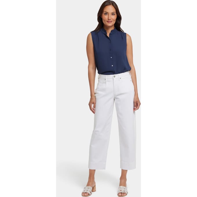 Ballon Enkel Jeans Met Hoge Taille | Optisch Wit