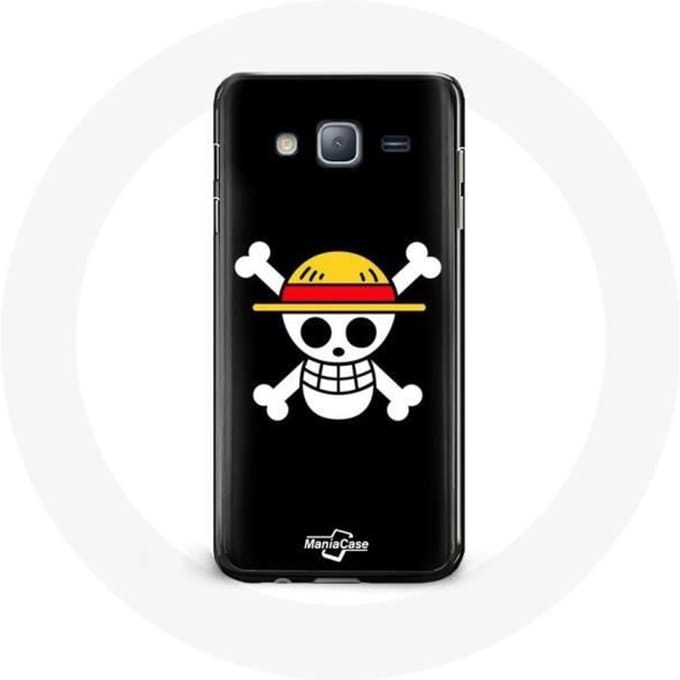 Coque - One Piece - Samsung Galaxy J3 2016 - Souple - Manga - Tête de Mort noir