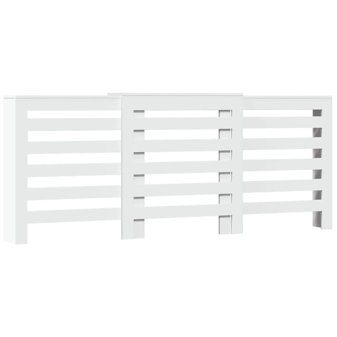 vidaXL Radiatorombouw 205x21,5x83,5 cm bewerkt hout wit