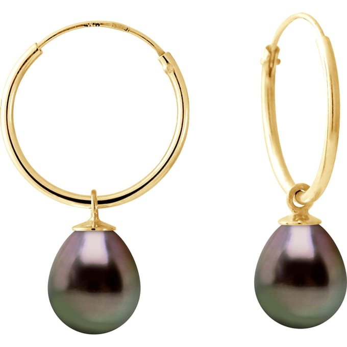 Creole Tahitian Pearls Pears 8-9mm Yellow Gold