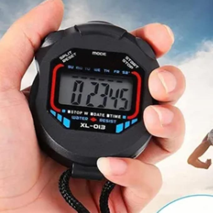 013 Elektronische Chronograaf Multifunctioneel met Knoopcel Sport Chronograaf Timer voor Hardlopen gray