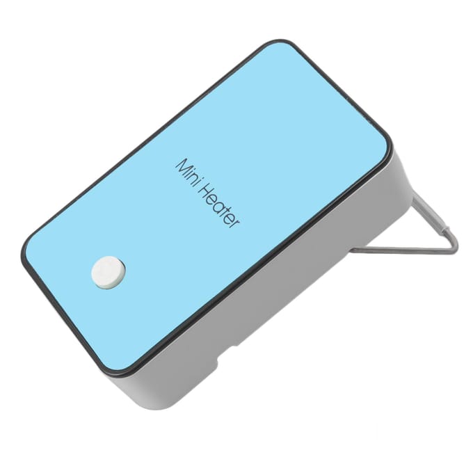 Mini Heater Snelle Verwarming Laag Geluidsniveau Miniwatt Blauw Draagbare Bureauverwarmer met Roterende Beugel voor gray