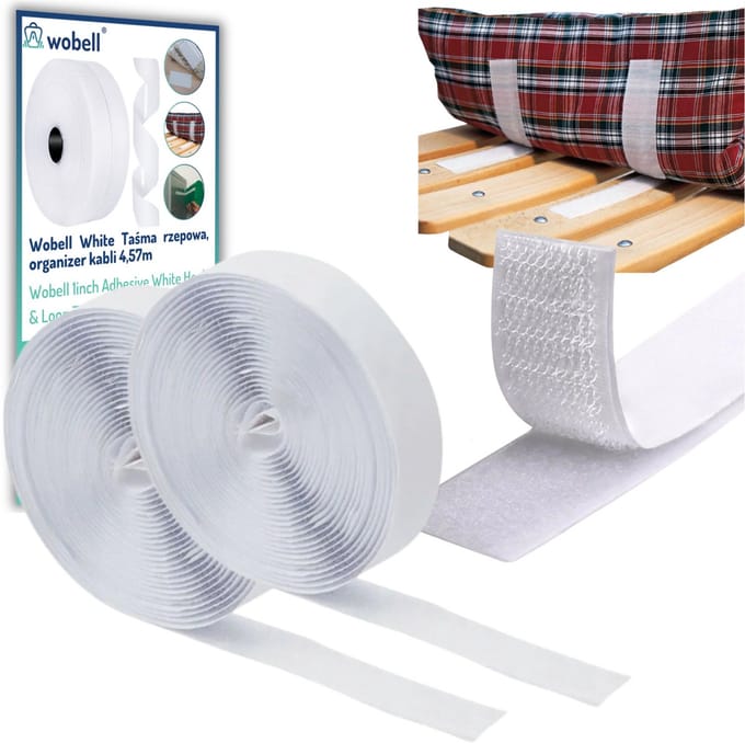 Mona WO-949 - Zelfklevende Klittenband - 4,57m - Wit - 25mm Breed