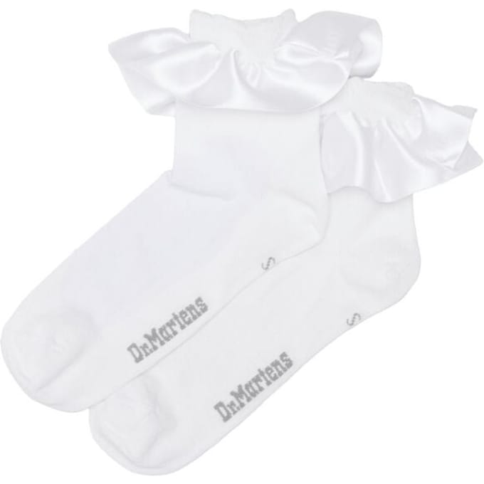 Dr. Martens Sokken - Satin Frill Sock - S-M - voor Vrouwen - wit
