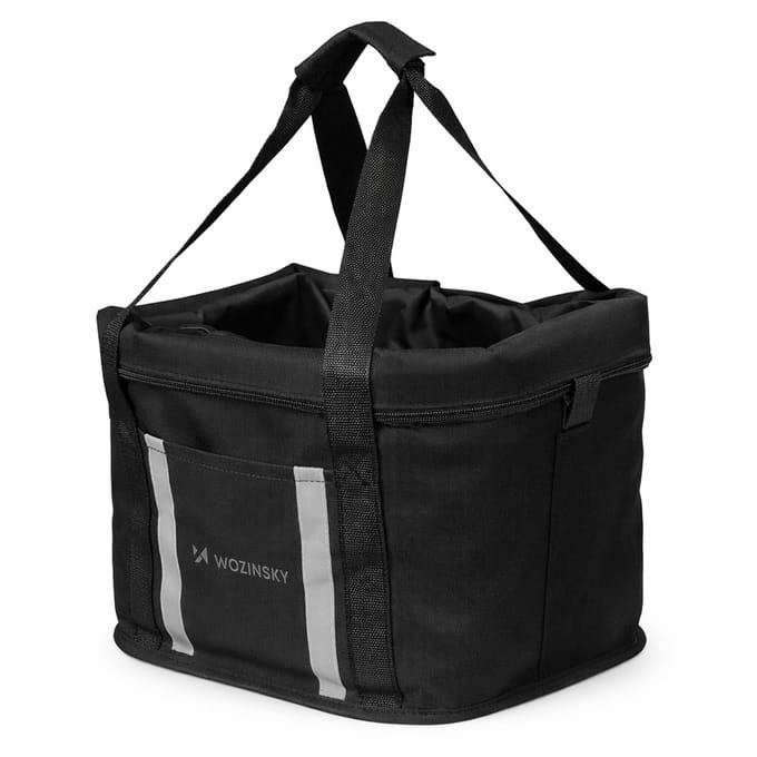Wozinsky fabric bicycle basket large - black