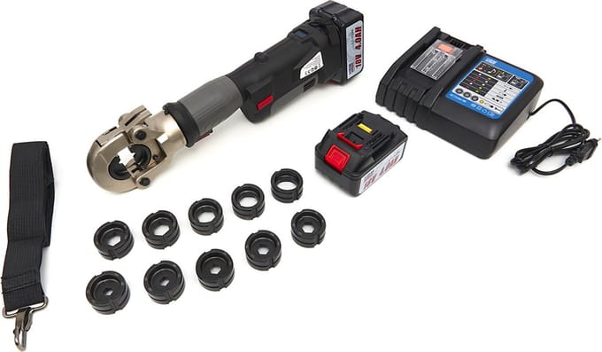 Professionele Hydraulische Kabelkrimptang Set 16-300 mm² - 60kN Op Accu