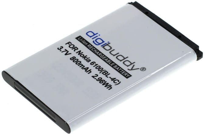 digibuddy Akku kompatibel zu Nokia 6100/6101/3650/6230 (BL-4C) Li-Ion