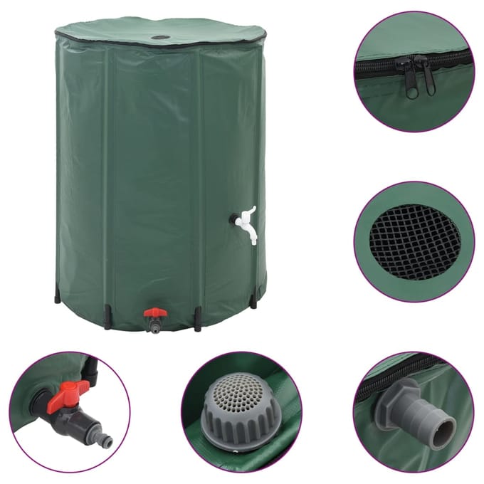vidaXL - Regenton - inklapbaar - 750 - L