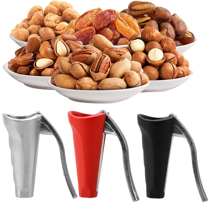 Multifunctionele trechtervormige walnoot- en kastanjekraker (rood) black