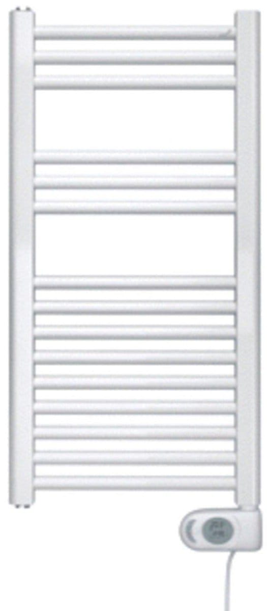 Zehnder Aura E elektrische handdoekradiator 90.6x50cm 500watt 230 volt | 50 Hz Staal Wit glans