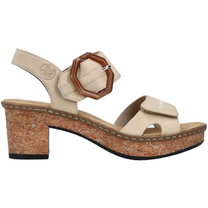 Rieker Sandalen Hak Sandalen Hak - beige - Maat 36