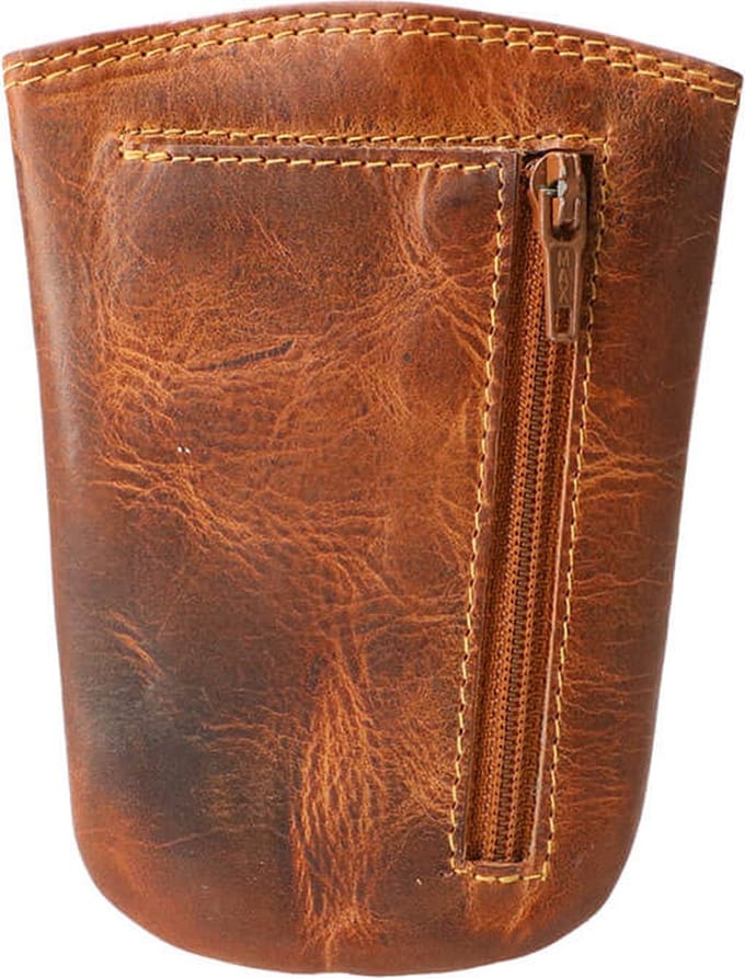 Leather Design Klok Sleuteletui met Ritsvakje Hunter Bruin