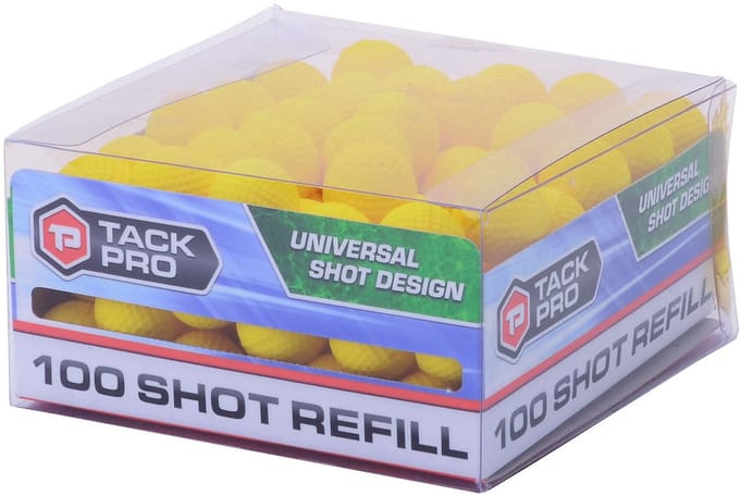 Tack Pro Ballen Shot Refill Jongens Foam Geel 100 Stuks