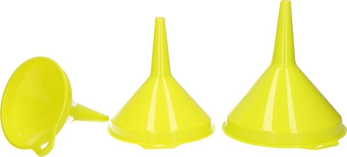 Plasticforte Trechters - 3-delige set - groen - 12-14-16 cm - keukentrechter