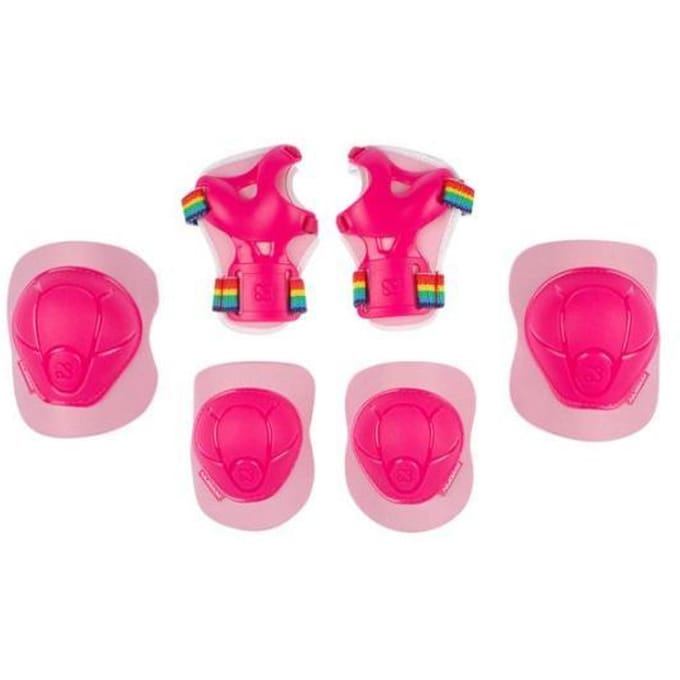 Nijdam Skate Beschermset - Pink Rainbows - Roze/Wit - M