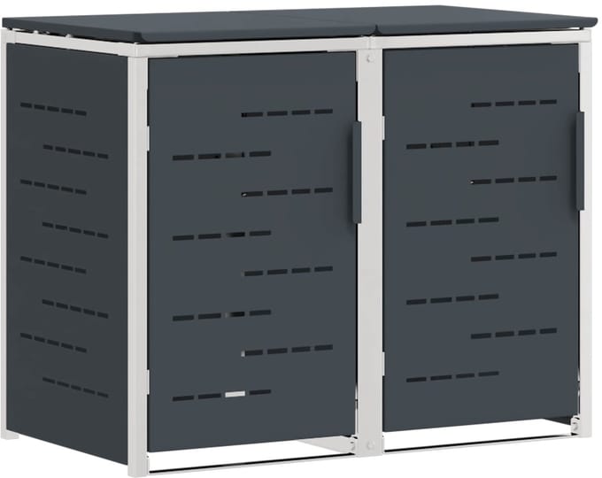 vidaXL - Containerombouw - for - 2 - Bins - 240L - Roestvrij - staal