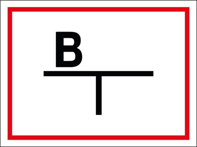 Brandkraan sticker met schema 200 x 125 mm