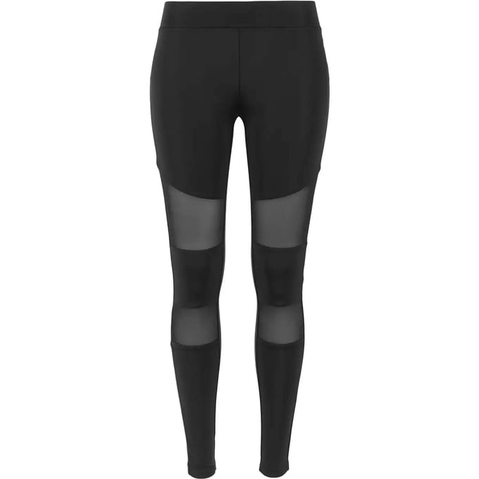 Urban Classics - Tech Mesh Kinder Legging - Kids 110 - Zwart
