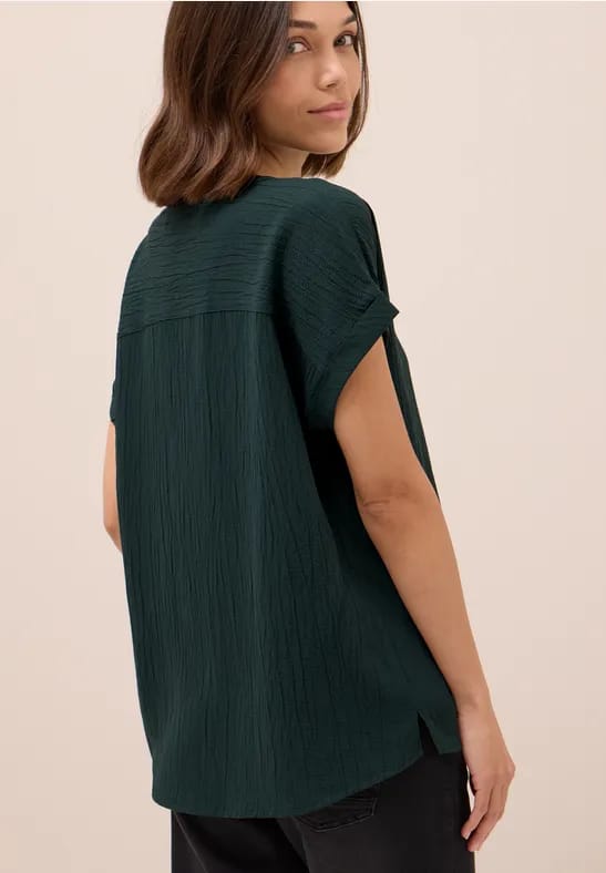 Blouse shirt met textuur