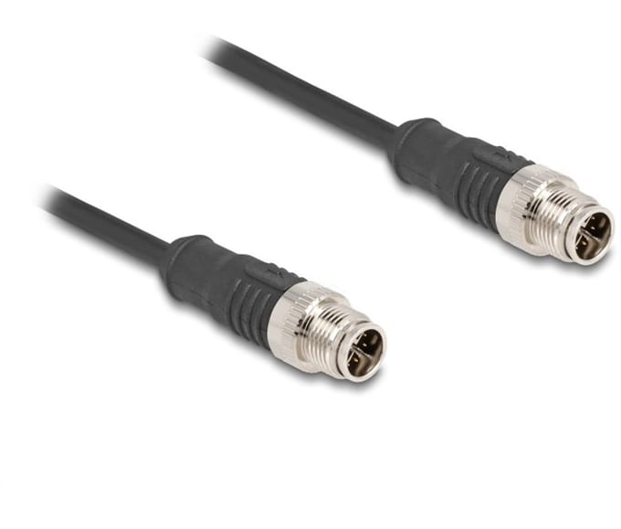 M12 8-pins X-gecodeerde industriële netwerkkabel | CAT5e | PVC | 5 meter
