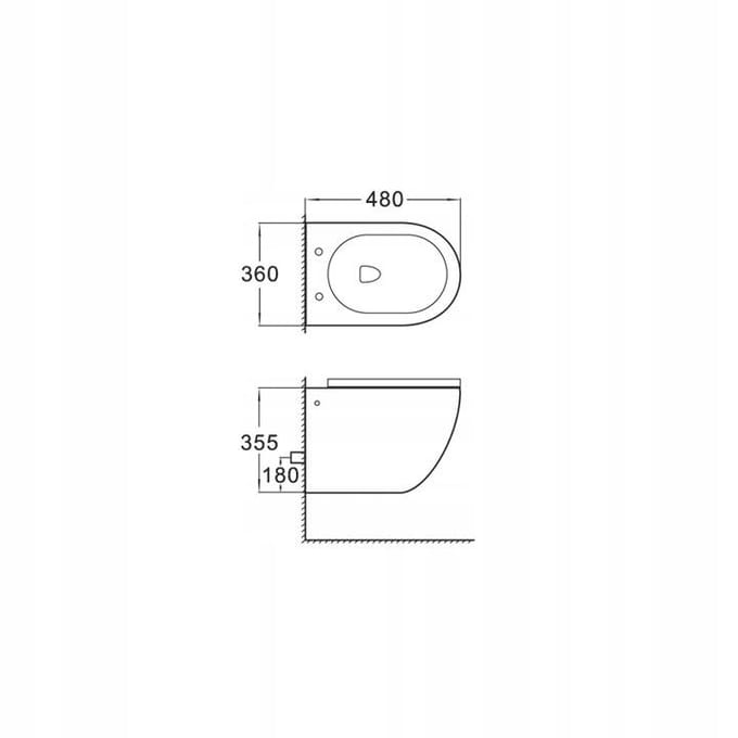 Mexen Lena toiletpot Rimless, wit glans - 3322XX00