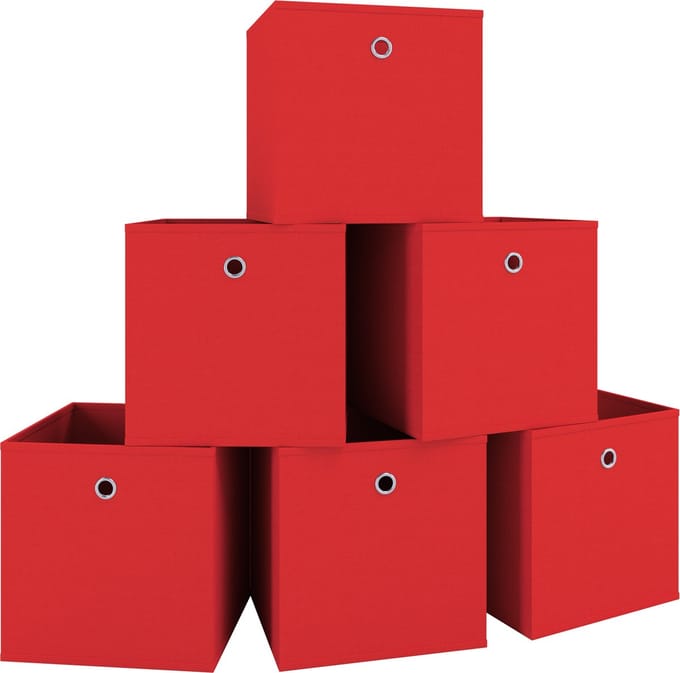 Set van 6 vouwdozen vouwdoos stoffen doos vouwdozen plank doos opbergdozen