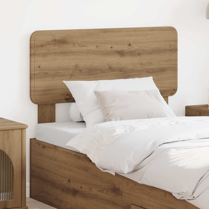 vidaXL - Hoofdbord - Artisan - Eiken - Bewerkt - hout