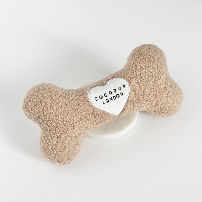 Cocopup London Teddy Rubert Bone Toy - hondenspeelgoed - zachte hondenbot