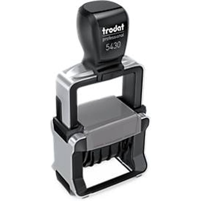 trodat® kantoorstempel 5430L, datumstempel met 3 verwisselbare kantoorteksten