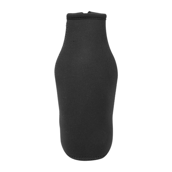 Mode Effen Kleuren Bierfles Hoes met Rits Drankflessen Blikhouder(zwart) zwart
